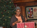 Iyamide Thomas giving the Address:      "Krio Women, Pioneers in Education"