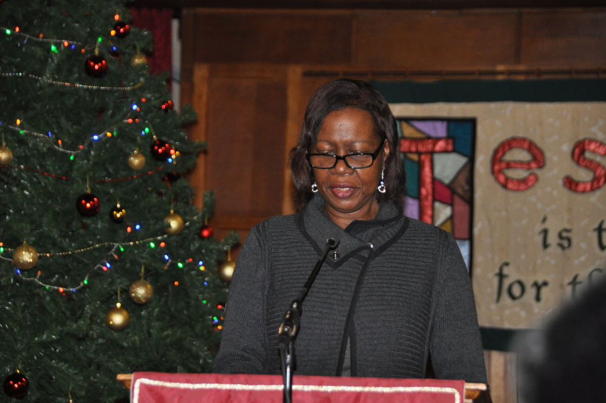 Beverley Bowen reading a lesson