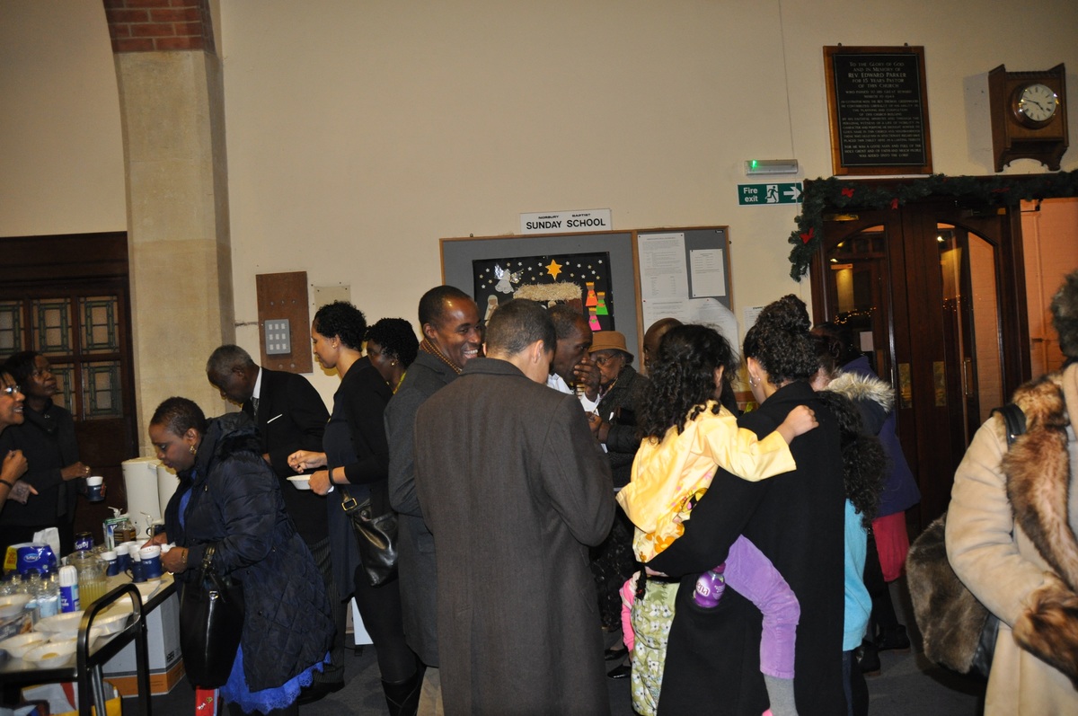Mince pies and hot drinks after the Service