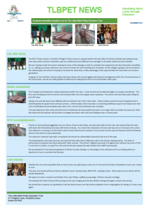 The Lottie Betts-Priddy Education Trust 2016 Annual Newsletter 1